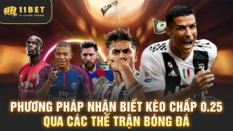 Nhận biết kèo chấp 0.25 qua thế trận bóng đá